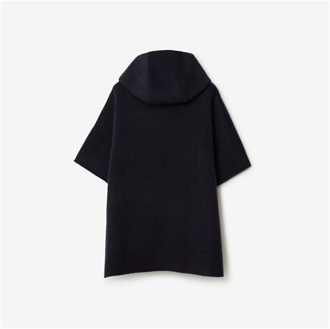 burberry chain closure cashmere cape|Cashmere Reversible Hooded Cape in Navy .